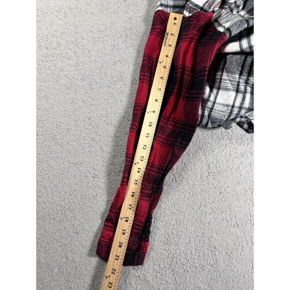 Forever 21 Space Jam Flannel Shirt Men’s M Plaid Colorblock‎ Graphic Print Retro - Picture 15 of 15